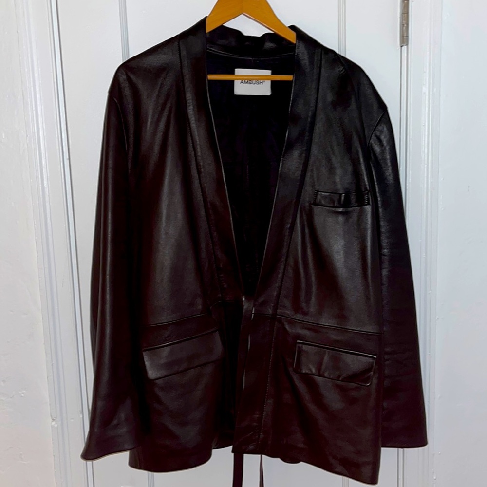 AMBUSH - black Lambskin kimono style jacket of the highest order. What a piece!